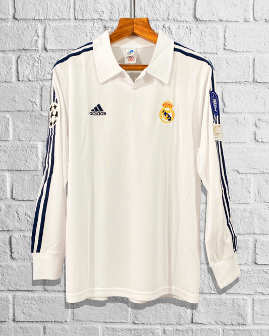 Jersey Retro Real Madrid 2001 2002 Centenario Zidane Manga Larga Champions League